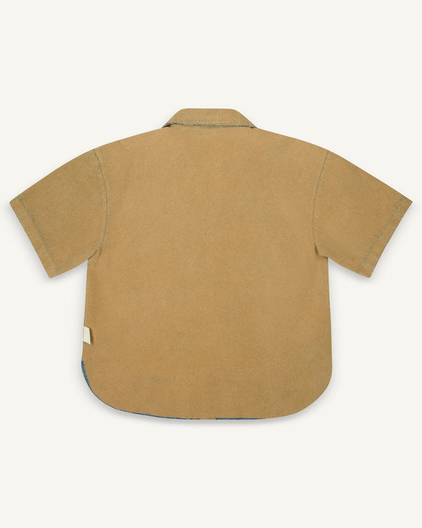 SPLIT LEATHER SHIRT