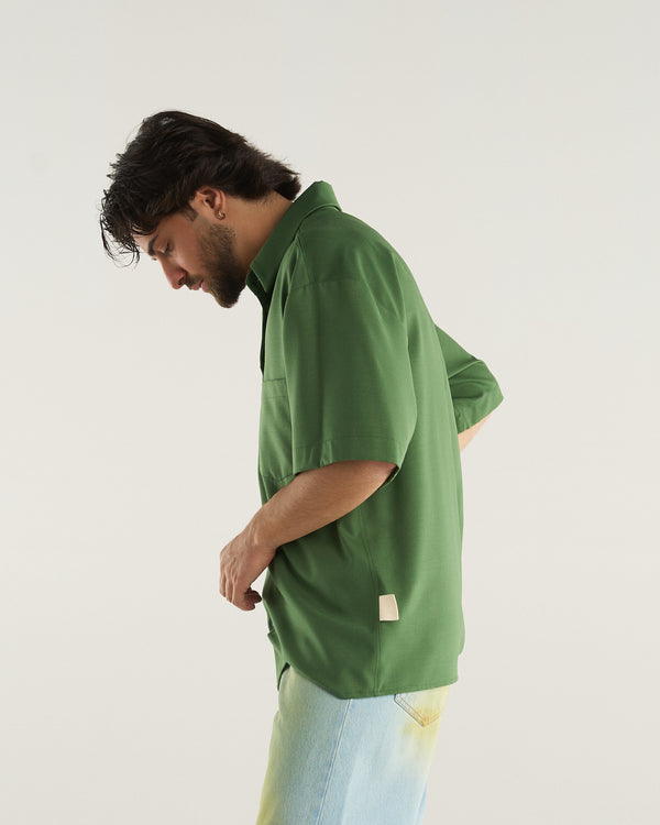 WOOL SHIRT GREEN