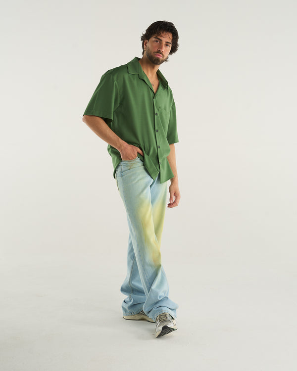 WOOL SHIRT GREEN