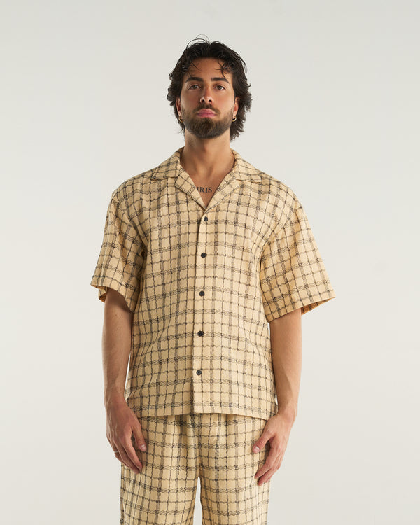 CHECKED SHIRT BEIGE