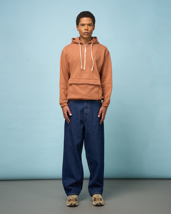 Tobacco Half-Zip Sweatshirt Anorak