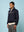 Blue Knit Half-Zip Sweater