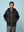 Black Neoprene Full-Zip Hoodie