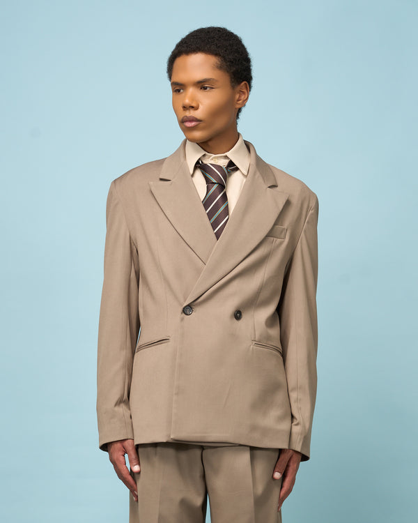 Mud Tailored Double-Breasted Blazer