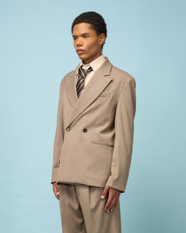 Mud Tailored Double-Breasted Blazer