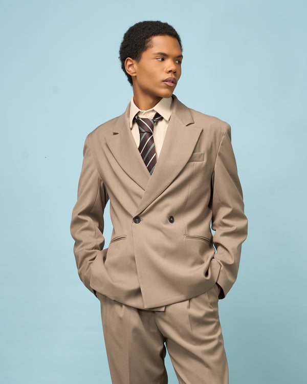 Mud Tailored Double-Breasted Blazer