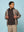 Brown Check Hooded Zip Jacket