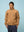 Camel Teddy Half-Zip Fleece Jacket