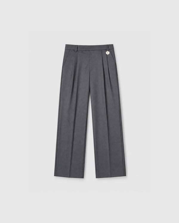 Grey Loose Tailored Pants
