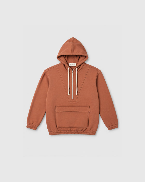 Tobacco Half-Zip Sweatshirt Anorak