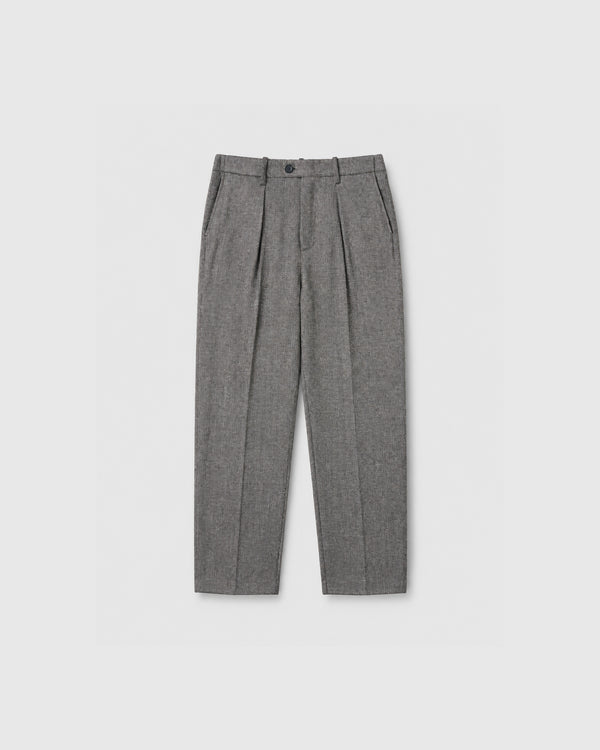 Black Herringbone Pant